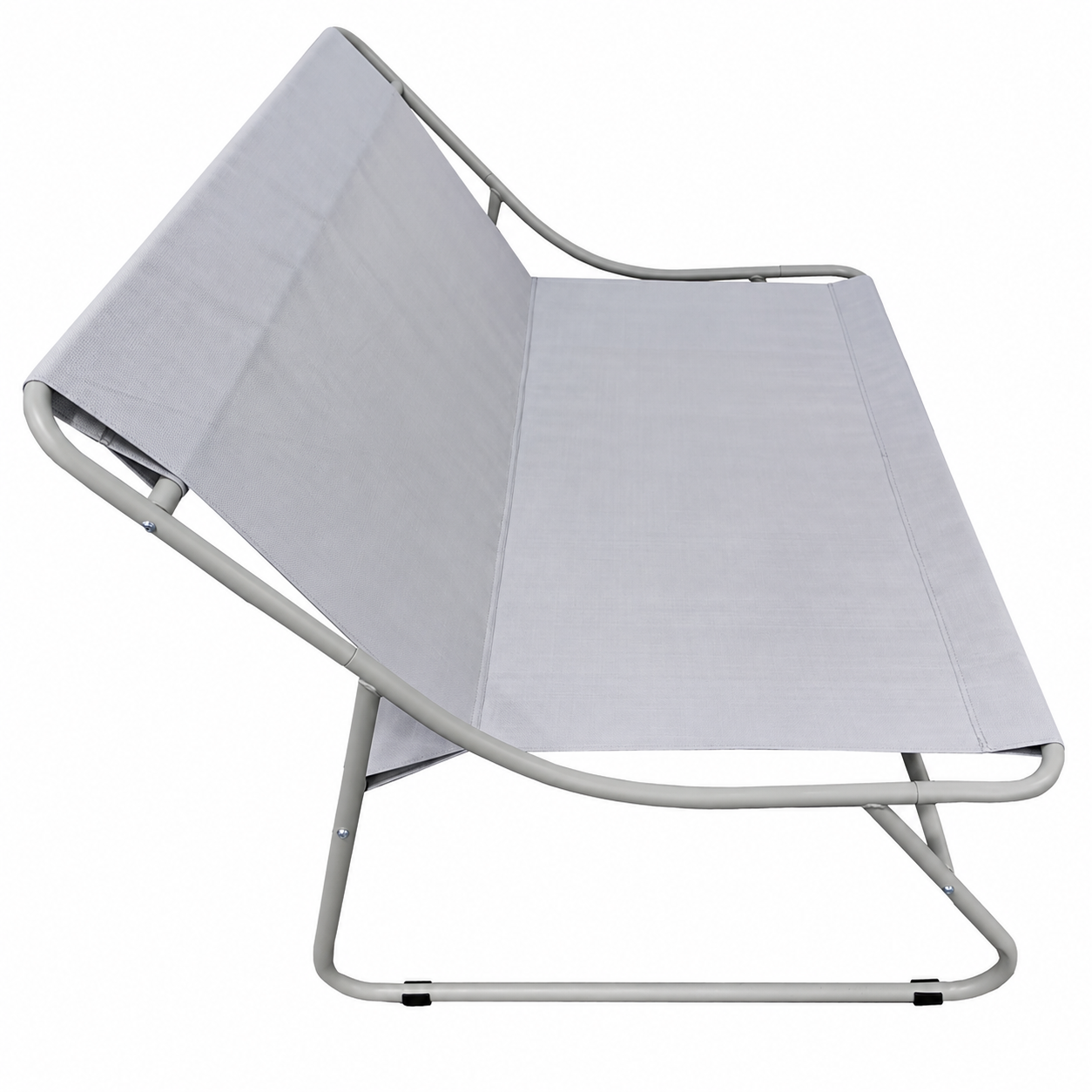 Set Mobilier Grădină AT PERFORMANCE® 4 Piese, Canapea 2 Locuri + 2 Fotolii + Măsuță, Cadru Metalic