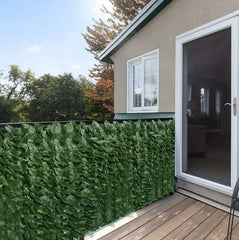 Gard viu decorativ frunze artificiale AT PERFORMANCE®, 3m x 1m lungime, verde