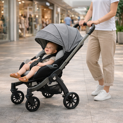 Cărucior 4 în 1 pentru Bebeluși Stroller Plus 2053 – Sistem Multifuncțional, 0-3 Ani