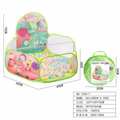 Loc de Joacă pentru Copii Tip Piscină + Coș Baschet, Pliabil, Portabil