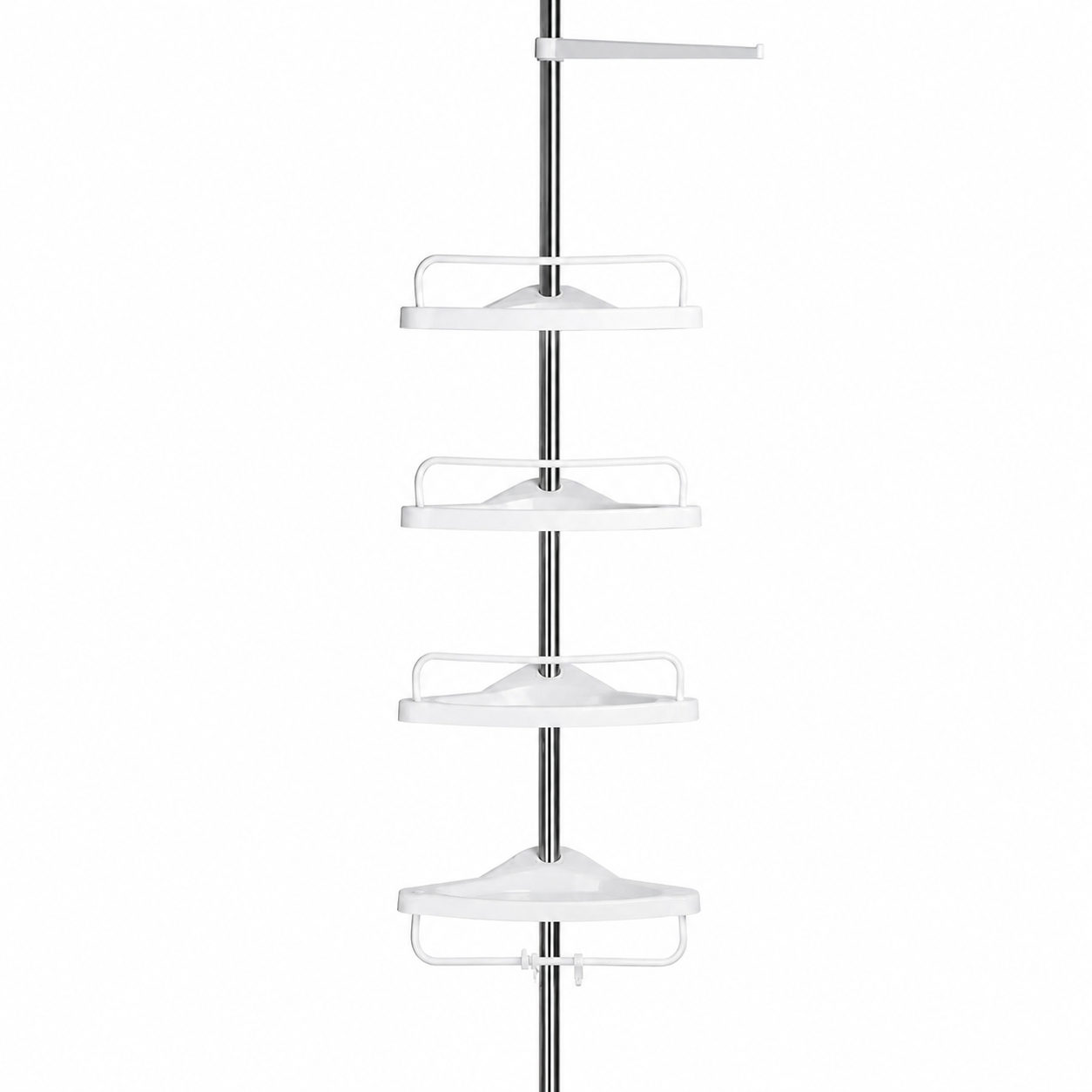Etajeră Colț Baie AT Performance®, Telescopică 185-310 cm, 4 Rafturi, Organizator Duș, Montaj Fără Găurire