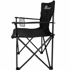 Scaun Pliabil Camping AT Performance®, 120 kg, Cadru Oțel 16 mm, Poliester Rezistent, Suport Pahar, Geantă Transport