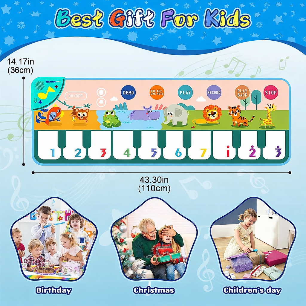 Covoraș Muzical Educativ pentru Copii – Pian Interactiv cu Sunete și Lumini