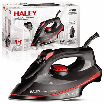 Fier De Călcat Cu Abur HALEY HY-2046, 2400W, Rezervor 350 ml, Talpă Ceramică