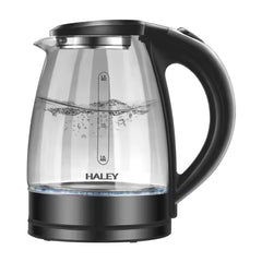 Fierbător Electric HALEY HY-8855: Portabil din Sticlă de 2,2 L, încălzire Rapidă cu Oprire Automată și Lumină LED Pentru UZ Casnic și Hotel
