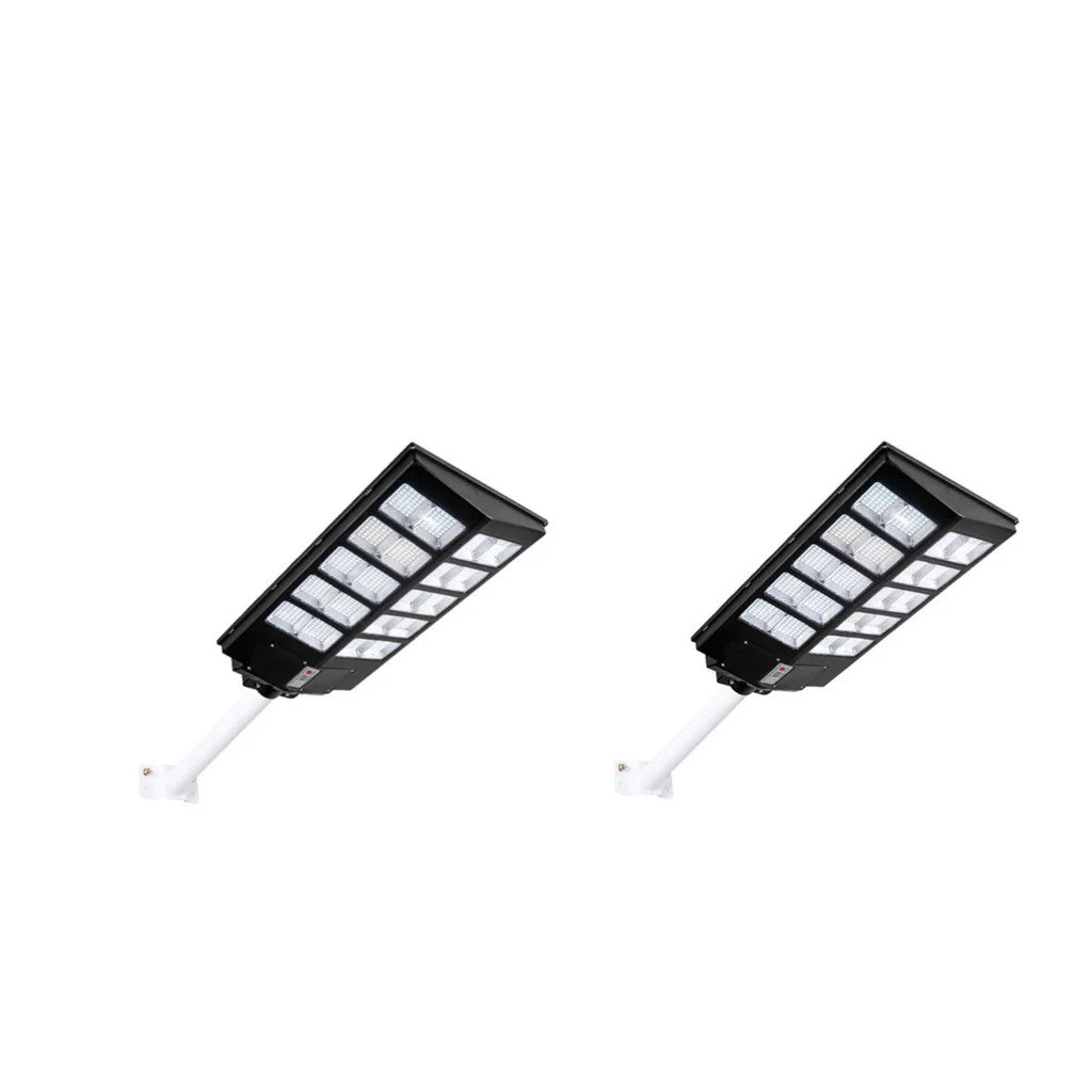 Set 2x Lămpi Solare LED 800W cu Panou Fotovoltaic și Telecomandă – AT PERFORMANCE® | Iluminat Exterior Autonom IP65