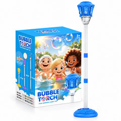 Lampă pentru Copii Bubble Torch cu Generator Automat de Baloane de Săpun, Înălțime Reglabilă 57–119 cm, Efecte Luminoase, Blue, 3+ Ani