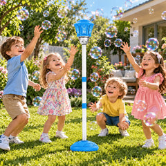 Lampă pentru Copii Bubble Torch cu Generator Automat de Baloane de Săpun, Înălțime Reglabilă 57–119 cm, Efecte Luminoase, Blue, 3+ Ani