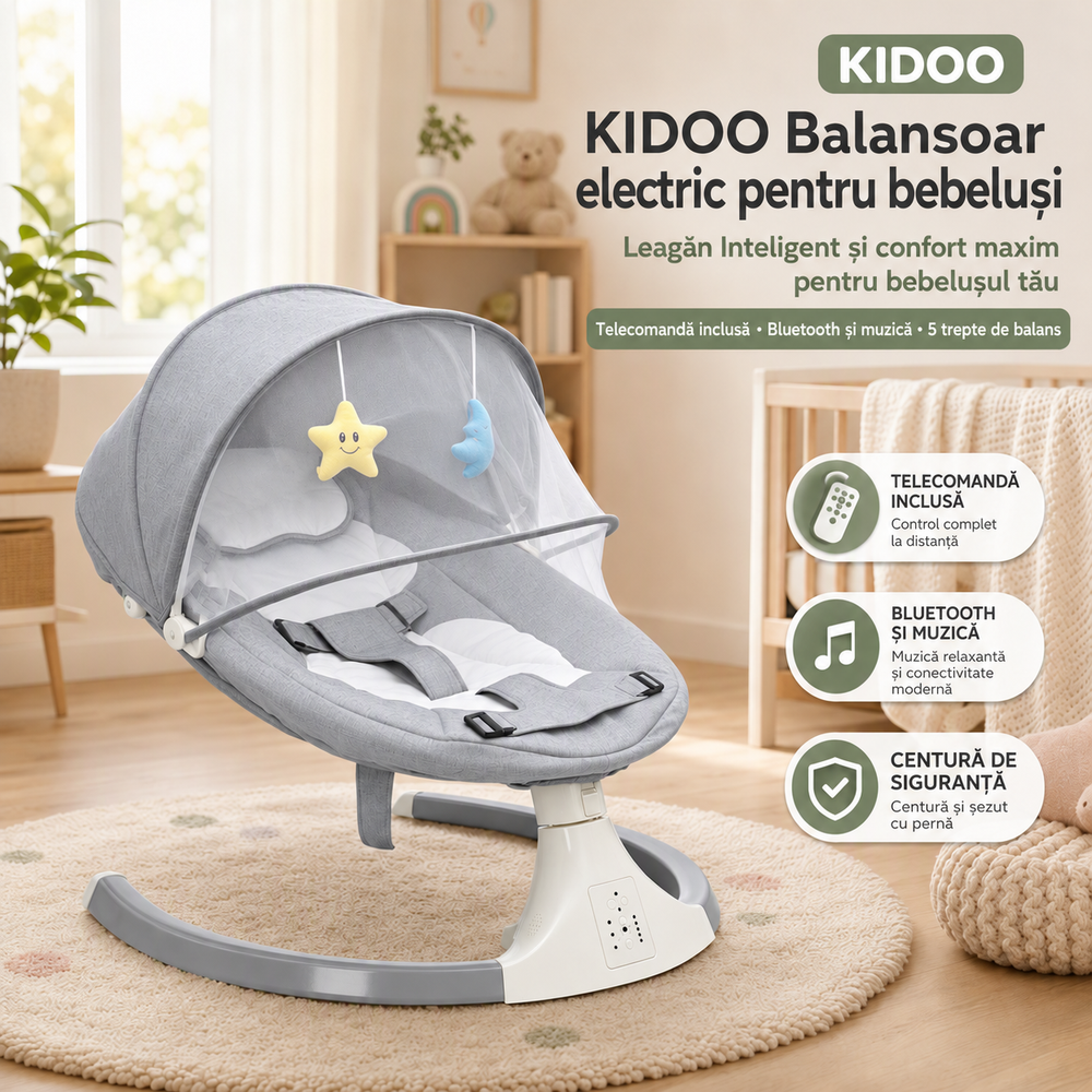 KD-2089 – balansoar gri într-un decor de cameră