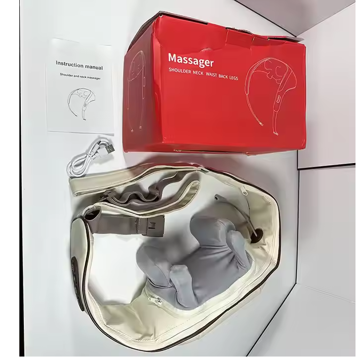 Aparat pentru masaj cervical AT PERFORMANCE®, tehnologie infrarosu cu miscare circulara, culoare bej