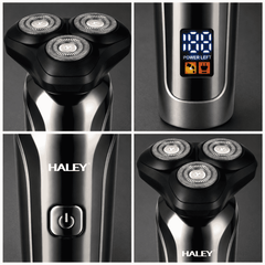 Aparat De Ras Electric Haley HY-4703, 3 Capete Rotative, Acumulator 1200 mAh, Autonomie 180 Minute, Waterproof, Încărcare USB