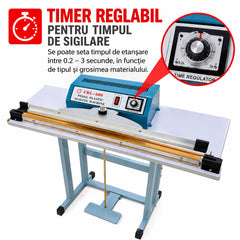 Aparat Profesional AT PERFORMANCE de Lipit și Sigilat Pungi și Saci PFS600 – Sigilare Rapidă, Precisă și Eficientă, 600 mm, 750W, Acționare la Pedală