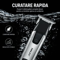 Mașină Profesională De Tuns Haley HY-4511, Acumulator 1200 mAh, Autonomie 150 Minute, Ecran Digital, Încărcare Type-C