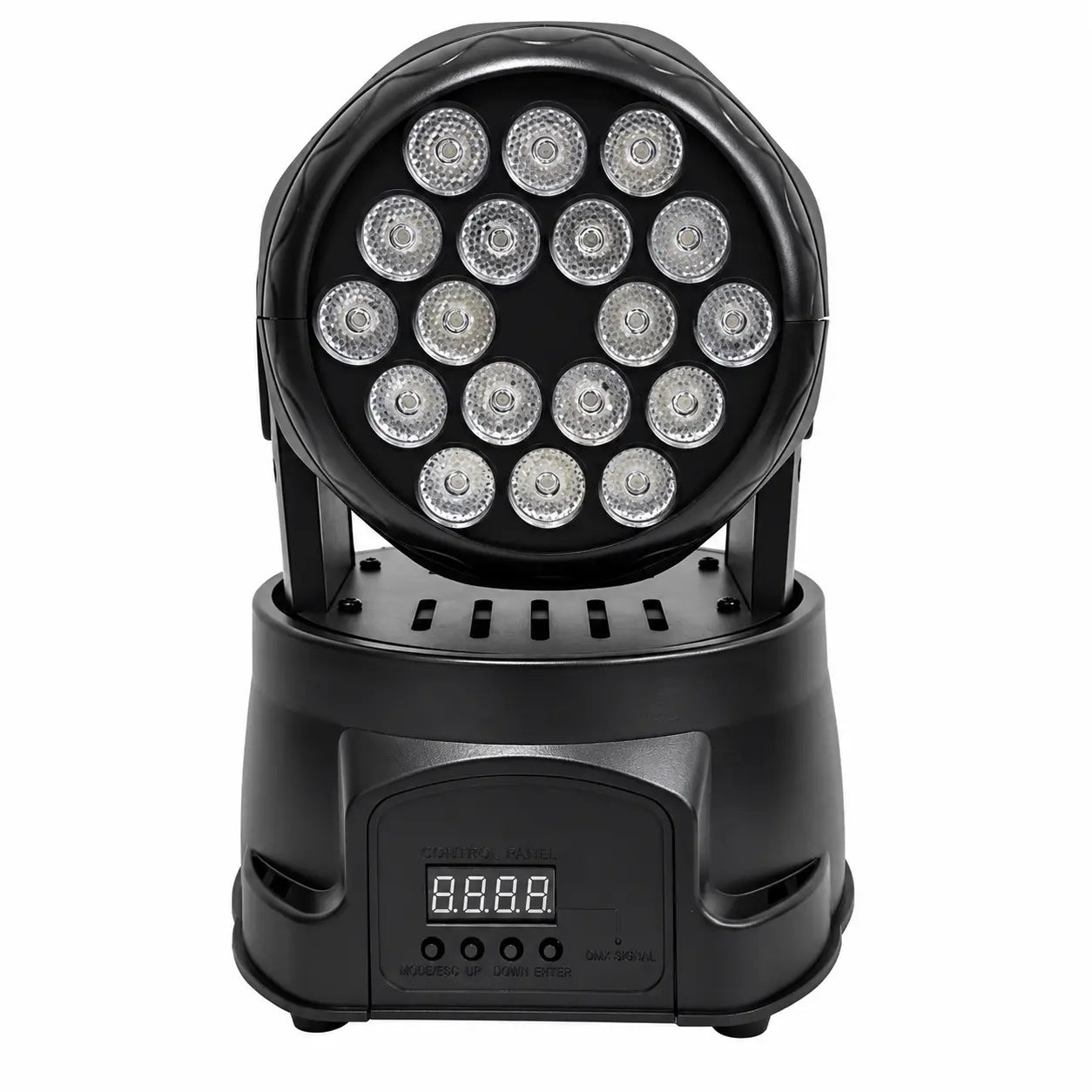 Moving Head LED 18x3W RGB, DMX 512, 8/13 Canale, Mod Automat, Sunet, Master-Slave, Stroboscop, Pan/Tilt