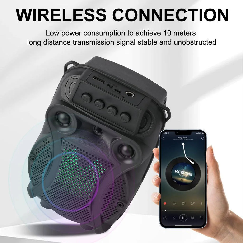 Boxă Portabilă Bluetooth AT PERFORMANCE® -1429, 8W, LED, 1200mAh, Microfon