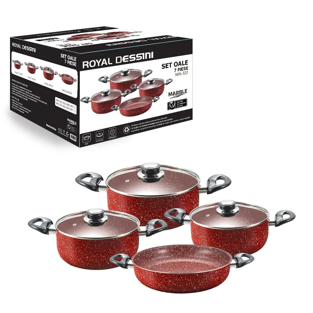 Set Oale AT Performance Royal MN-322, 7 Piese, Marble Non-Stick