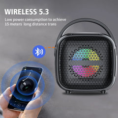 Boxă Portabilă AT Performance Mini ZQS-W3101 – 8W, LED RGB, Microfon Inclus