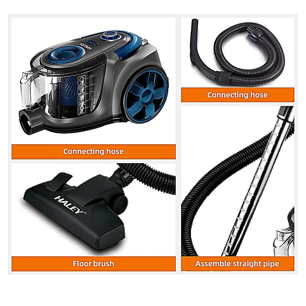 Aspirator Fără Sac HALEY 4,5L, 3000W, Aspirator de Praf, Aspirator Puternic cu Fir, de Calitate, cu Ciclon