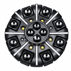 Proiector Lumini LED AT-2106, Efecte Multicolore, Design Circular Multi-Lens, 35 × 35 × 23 cm, pentru DJ, Petreceri, Cluburi și Evenimente