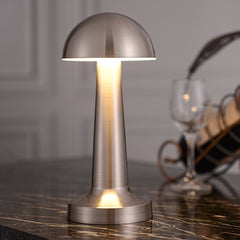 Lampa de birou, At Performance, portabila ciupercuta, 22 cm, Agintie