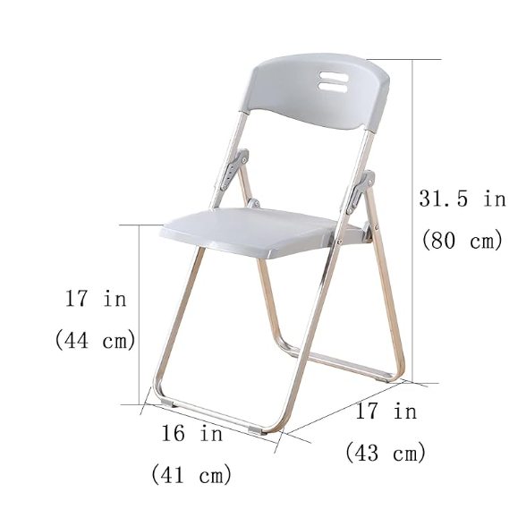 Scaun At Performance, pliabil din plastic, dimensiune : 44 * 41 * 80 cm, alb