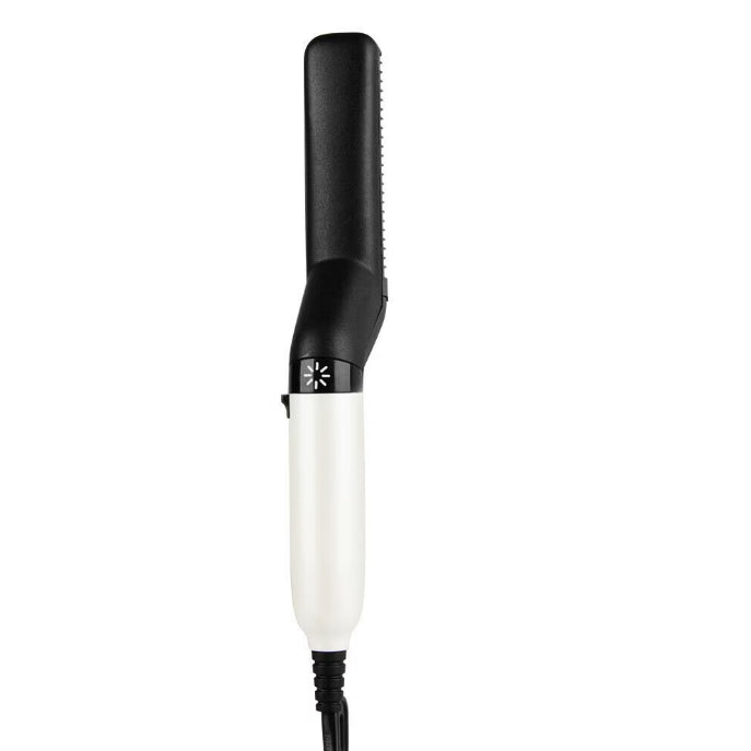 Perie electrica 2in1, AT PERFORMANCE, multifunctionala de indreptat parul si barba, incalzire rapida, 10W, usor de utilizat, maner simplu si ergonomic, alb/negru