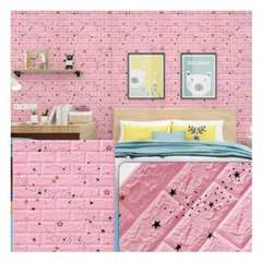 Set 10x Tapet 3D Autocolant/ Autoadeziv, At Performance, rezistent la apa, 70cm x 77cm x 0.5 cm, Roz
