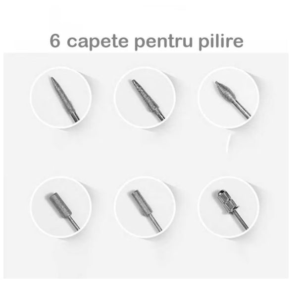 Freza Unghii Semiprofesionala At Performace, 9w, Ideala pentru Manechiura si Pedichiura 3.000-20.000 RPM, Roz