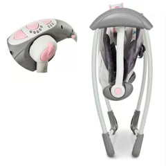 Leagan Electric pentru bebelusi, At Performance, Cu 7 melodii, 3 sunete naturale, 2 pozitii de reglare scaun, Roz