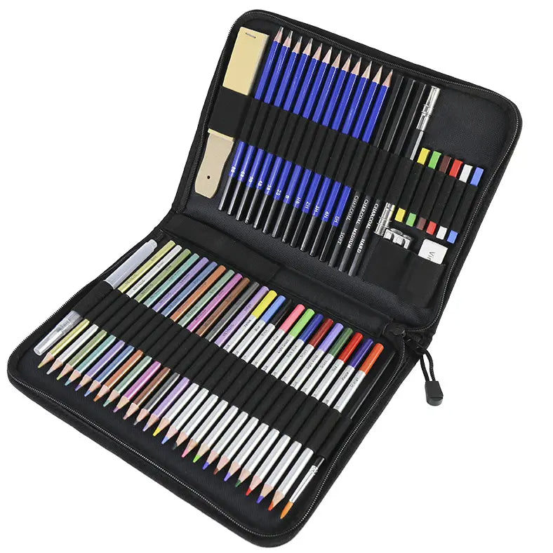 Set de arta, AT PERFORMANCE, de lux, pentru desen perfect, profesional, de 51 buc