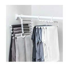 Umeras multiplu, At Performance, pentru pantaloni/prosoape, tip cascada, 2 tipuri de pozitionare, 5 brate extensibile, alb