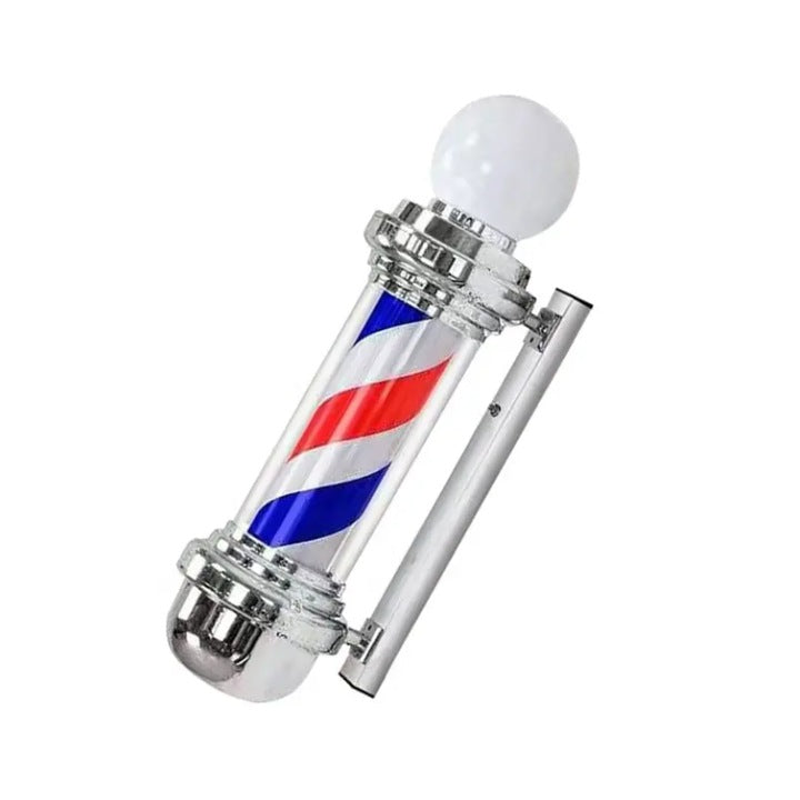 Reclama luminoasa frizerie, barber shop, Barber Pole, 90 x 25 x 20, Rosu/Alb/Albastru