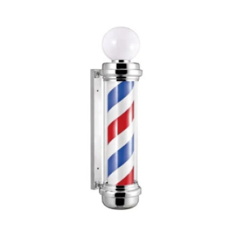 Reclama luminoasa frizerie, barber shop, Barber Pole, 90 x 25 x 20, Rosu/Alb/Albastru