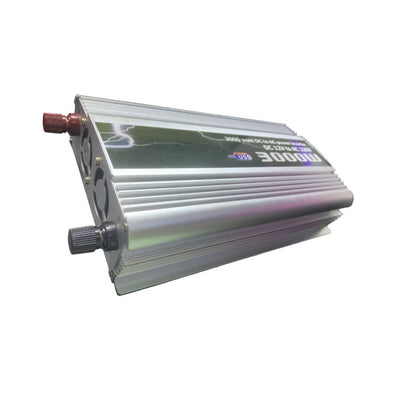 Invertor Auto AT PERFORMANCE cu Carcasa rezistenta din Aluminiu, Putere 3000W, Buton ON/OFF, Argintiu