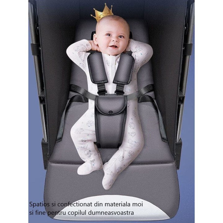 Carucior Pentru Bebelusi At Performance – Usor, Pliabil, Sezut Reglabil, Spatios, Sport 6-36 Luni, Crem