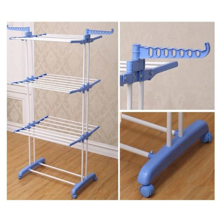 Pachet Promoțional AT PERFORMANCE® – Uscător Vertical 3 Nivele + Scară Pliabilă 3-6 Trepte | Soluția Ideală pentru Organizare și Activități Casnice