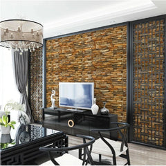 Set 10x Tapet 3D, autoadeziv/autocolant, At Performance, spuma moale, design modern, pentru interior, usor de curatat, rezistent la apa 70 X 77x0.5cm, model caramida MARO DESCHIS