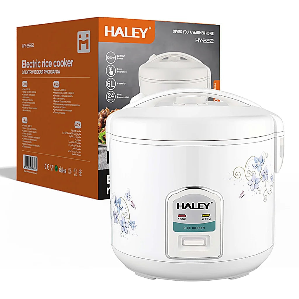 Oală Electrică pentru Orez HALEY HY-2212, 1200W, Capacitate 6L, Funcție Menținere Cald