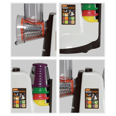 Aparat de salată electric HALEY HY-1327, 5 în 1, 600W, răzătoare și feliator multifuncțional, lame inox