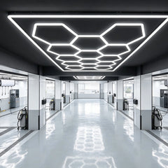 Aplică LED Hexagon AT PERFORMANCE® 14 Module – 720W, ~80.000 Lumeni, 484x243 cm, Iluminat Profesional Atelier, Garaj, Barbershop