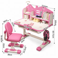 Set Birou și Scaun AT PERFORMANCE® pentru Copii, Ergonomic, Reglabil, Model Astronaut