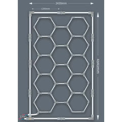 Aplică LED Hexagon AT PERFORMANCE® 14 Module – 720W, ~80.000 Lumeni, 484x243 cm, Iluminat Profesional Atelier, Garaj, Barbershop
