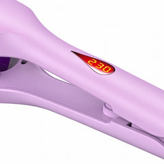 Placă de Creponat Păr HALEY HY-3024, Fier de Păr Ondulat cu Clemă, Plăci Non-Stick, Termostat și Afișaj LED