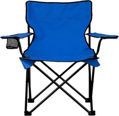 Scaun pliabil de plajă și camping AT PERFORMANCE® – Portabil, ușor, multifuncțional, 120 kg, cu geantă transport și suport pahar – Albastru