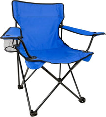 Scaun pliabil de plajă și camping AT PERFORMANCE® – Portabil, ușor, multifuncțional, 120 kg, cu geantă transport și suport pahar – Albastru