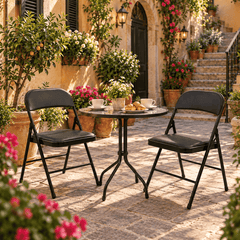 Pachet Promoțional Scaune Pliabile Negru AT PERFORMANCE® – Set 2 sau 6 Bucăți | Design Elegant, Ergonomie și Mobilitate Premium