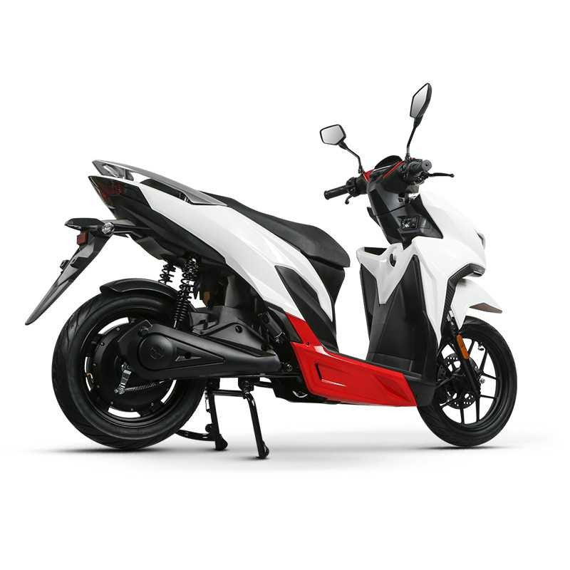 Scuter Electric LX09 Alb N-moto, Motor 1500W BOSCH, Viteză maximă 45 km/h, Autonomie 65 km, Baterie lithium 60V, Dimensiuni 1950x650x1080mm, Greutate 70kg, Certificat COC & EEC, CIV