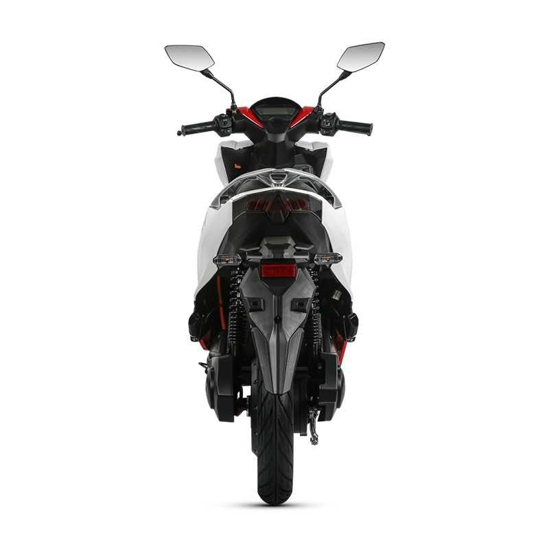 Scuter Electric LX09 Alb N-moto, Motor 1500W BOSCH, Viteză maximă 45 km/h, Autonomie 65 km, Baterie lithium 60V, Dimensiuni 1950x650x1080mm, Greutate 70kg, Certificat COC & EEC, CIV