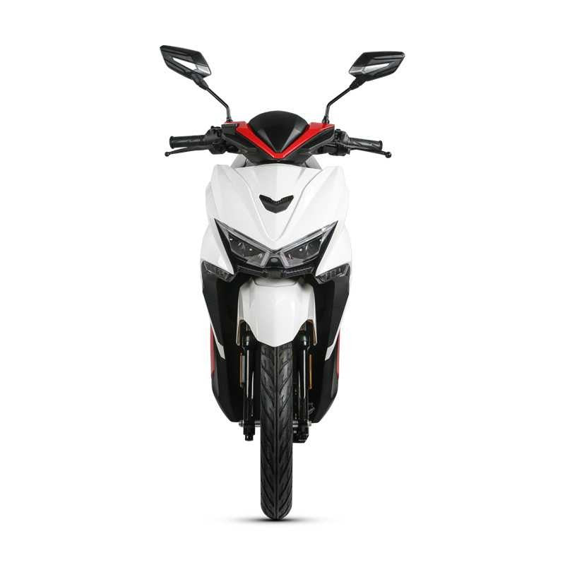 Scuter Electric LX09 Alb N-moto, Motor 1500W BOSCH, Viteză maximă 45 km/h, Autonomie 65 km, Baterie lithium 60V, Dimensiuni 1950x650x1080mm, Greutate 70kg, Certificat COC & EEC, CIV