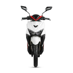 Scuter Electric LX09 Alb N-moto, Motor 1500W BOSCH, Viteză maximă 45 km/h, Autonomie 65 km, Baterie lithium 60V, Dimensiuni 1950x650x1080mm, Greutate 70kg, Certificat COC & EEC, CIV